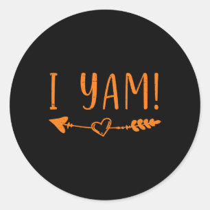 Thanksgiving Matching Couple She's My Sweet Potato Classic Round Sticker