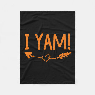 Thanksgiving Matching Couple She's My Sweet Potato Fleece Blanket