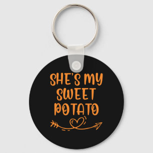 Thanksgiving Matching Couple She's My Sweet Potato Key Ring