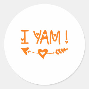 Thanksgiving Matching Couples Shes My Sweet Potato Classic Round Sticker