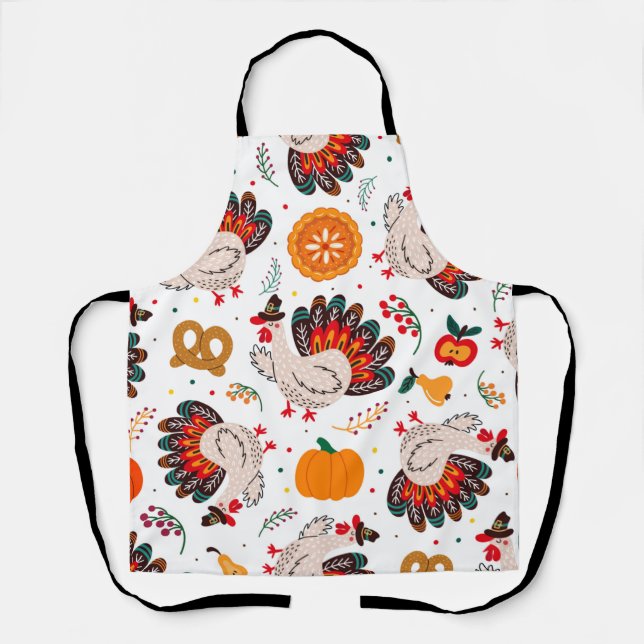 Thanksgiving Meme I Am Happy Because I Am Grateful Apron (Front)