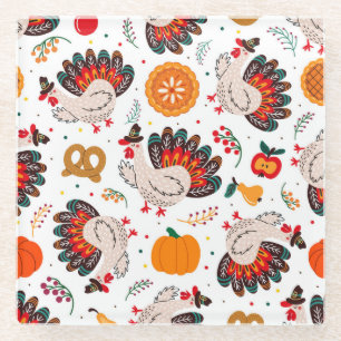 Thanksgiving Meme I Am Happy Because I Am Grateful Glass Coaster