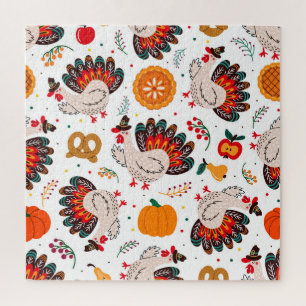 Thanksgiving Meme I Am Happy Because I Am Grateful Jigsaw Puzzle