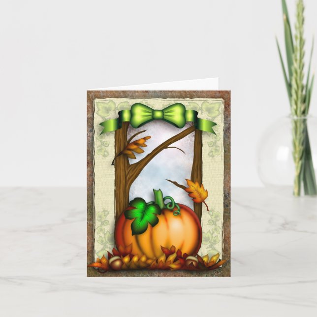 Thanksgiving Memories Note Card (Front)