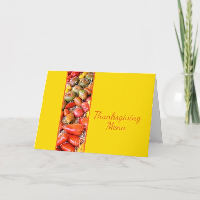 Thanksgiving Menu Card (Front)