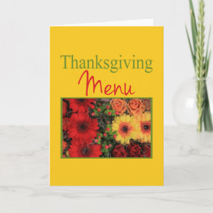 Thanksgiving Menu Card