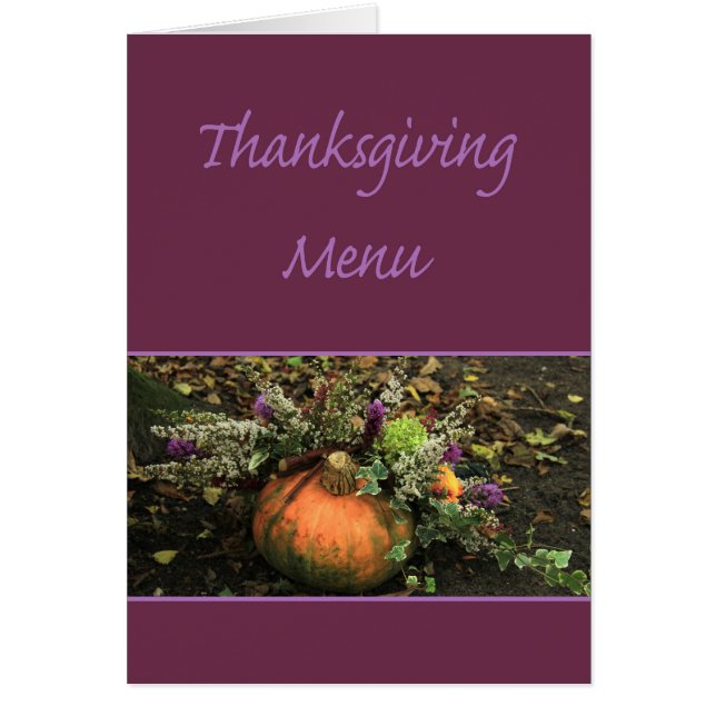 Thanksgiving Menu Card (Front)