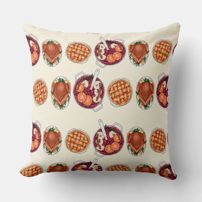 Thanksgiving Menu Cushion (Front)