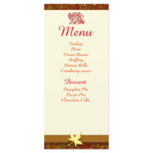 Thanksgiving Menu individual cards