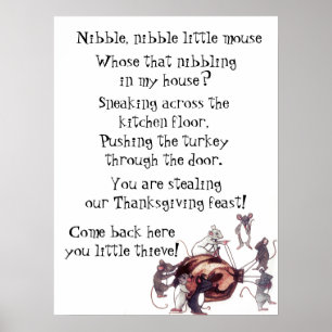 THANKSGIVING MICE STEAL POEM  POSTER