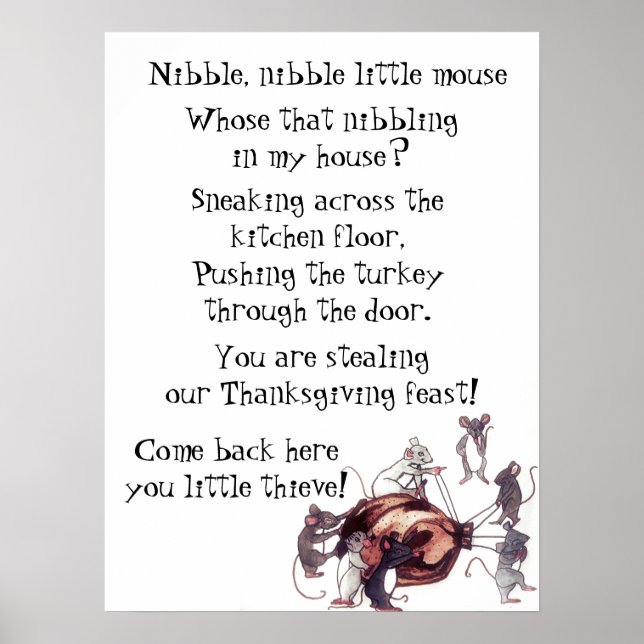 THANKSGIVING MICE STEAL POEM  POSTER (Front)
