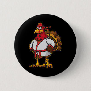 Thanksgiving Mma Kickboxing Judo Karate Gobble Pla 6 Cm Round Badge