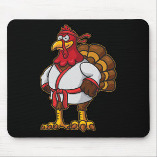 Thanksgiving Mma Kickboxing Judo Karate Gobble Pla Mouse Pad