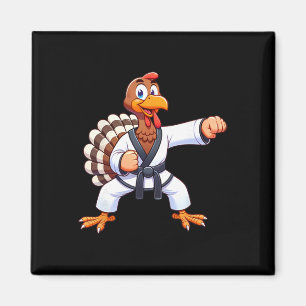 Thanksgiving Mma Kickboxing Judo Karate Turkey Kid Magnet