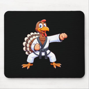 Thanksgiving Mma Kickboxing Judo Karate Turkey Kid Mouse Pad