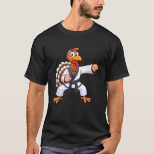 Thanksgiving MMA Kickboxing Judo Karate Turkey Kid T-Shirt