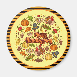 Thanksgiving Modern Beautiful Autumn Collection Magnet