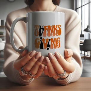 Thanksgiving modern typography Coffee Mug