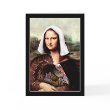 Thanksgiving Mona Lisa Pilgrim with Turkey