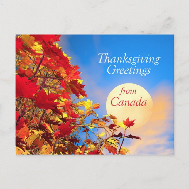 Thanksgiving Morning from Canada Holiday Postcard (Front)