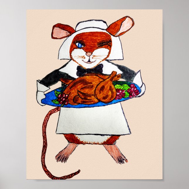 THANKSGIVING MOUSE PILGRIM  POSTER (Front)