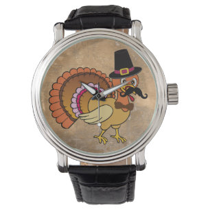 Thanksgiving Moustache Turkey Watch