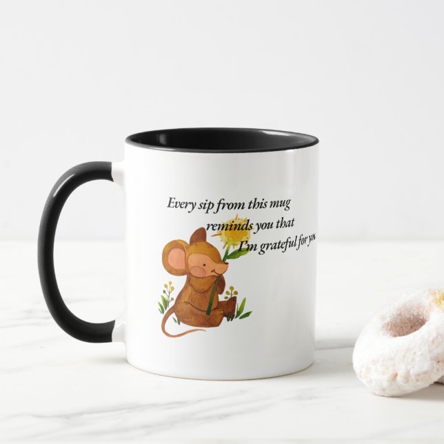 Thanksgiving Mug - Gratitude & Appreciation (With Donut)