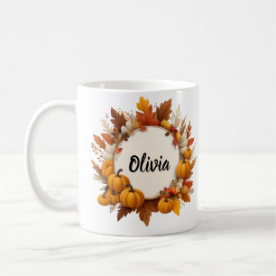Thanksgiving Mug with Pumpkin Autumn Coffee Gift