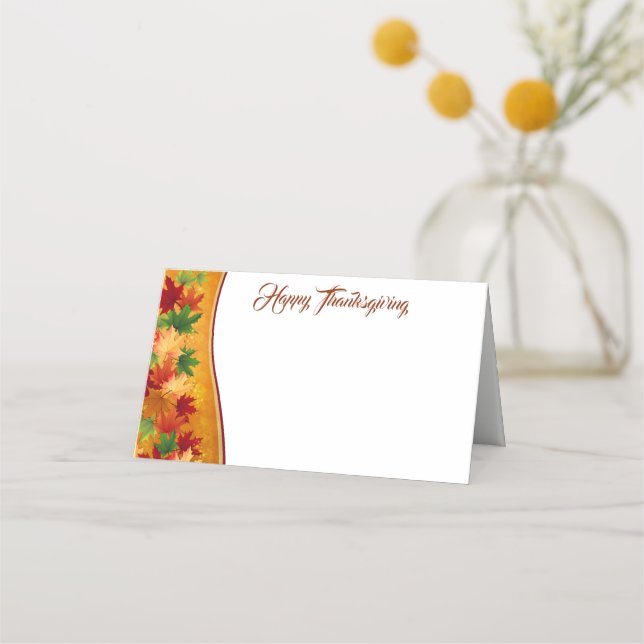 Thanksgiving Name Place Card (Front)