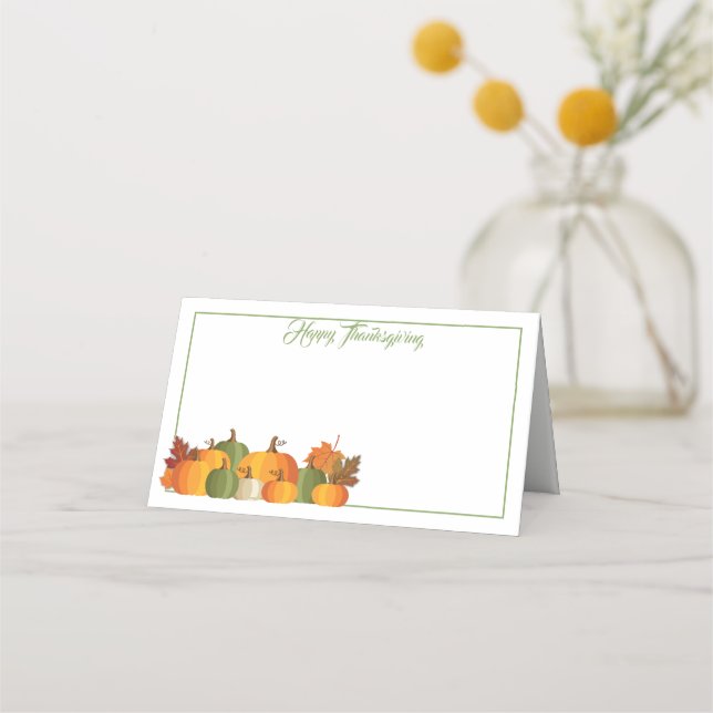 Thanksgiving Name Place Card (Front)