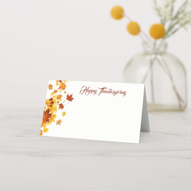 Thanksgiving Name Place Card (Front)