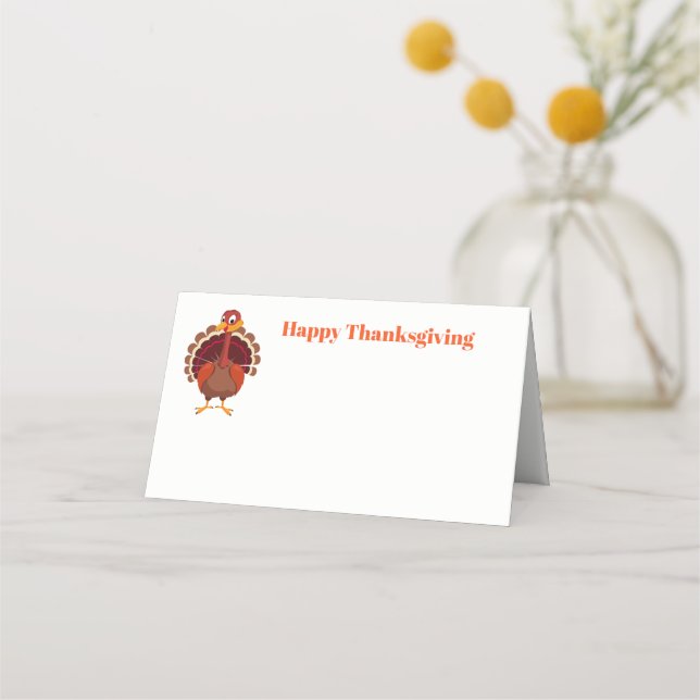 Thanksgiving Name Place Card (Front)
