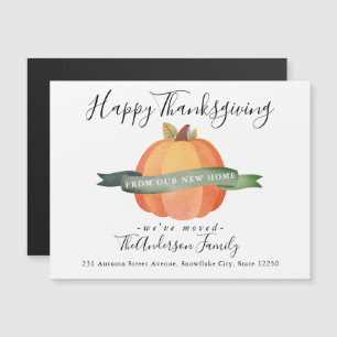 Thanksgiving New Home Pumpkin Moving Announcement