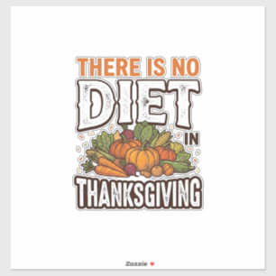 Thanksgiving No Diet Vintage Vegetable Holiday Des