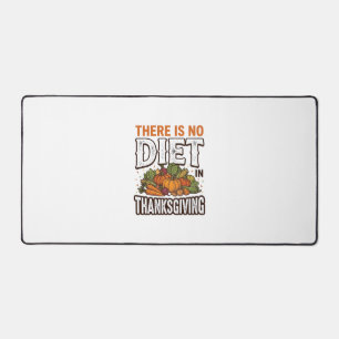 Thanksgiving No Diet Vintage Vegetable Holiday Des Desk Mat