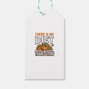 Thanksgiving No Diet Vintage Vegetable Holiday Des Gift Tags