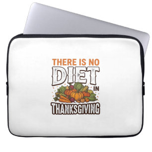 Thanksgiving No Diet Vintage Vegetable Holiday Des Laptop Sleeve