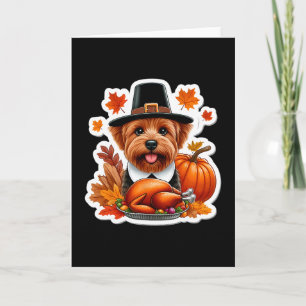 Thanksgiving Norfolk Terrier Dog Owner Mom Dad Lov Card