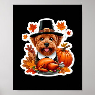 Thanksgiving Norfolk Terrier Dog Owner Mom Dad Lov Poster