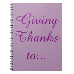 Thanksgiving Notebook