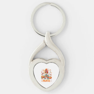 Thanksgiving Nurse Gnomes Fall Scrub Key Ring