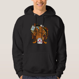 Thanksgiving Nurse Health Worker Nursing Cute Turk Hoodie