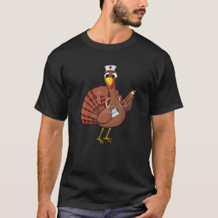 Thanksgiving Nurse Turkey Cool Feast Day 3 T-Shirt