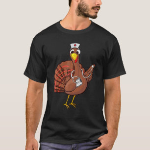 Thanksgiving Nurse Turkey Cool Feast Day T-Shirt