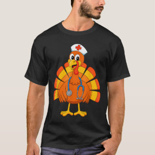 Thanksgiving Nurse Turkey Nurses Scrub Top Nursing