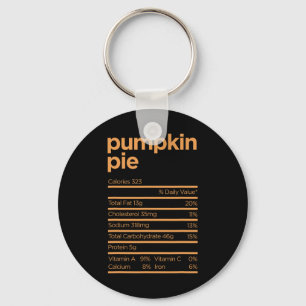 Thanksgiving Nutrition Pumpkin Pie Facts Food Fun Key Ring