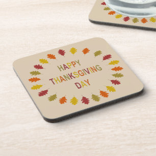 Thanksgiving Oak Leaves Coaster