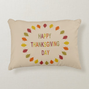 Thanksgiving Oak Leaves Decorative Cushion