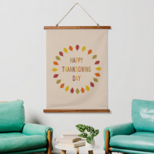 Thanksgiving Oak Leaves Hanging Tapestry