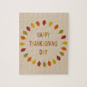 Thanksgiving Oak Leaves Jigsaw Puzzle